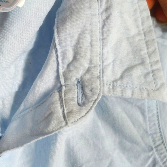 vintage old navy tropical beach cotton button down shirt 6-12 months baby boy - Picture 6 of 7